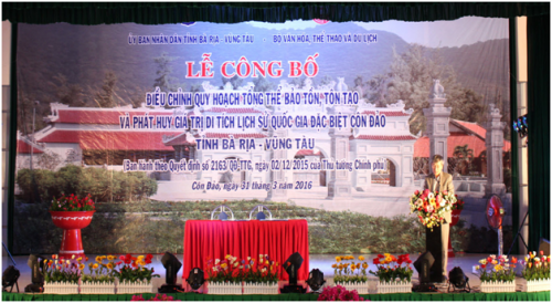Lễ công bố điều chỉnh quy hoạch tổng thể bảo tồn, tôn tạo và phát huy giá trị di tích lịch sử quốc gia đặc biệt Côn Đảo