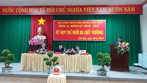 Hội đồng nhân dân huyện Côn Đảo tổ chức kỳ họp thứ 13 bất thường