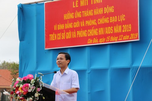 Côn Đảo tổ chức lễ mít tinh hưởng ứng tháng hành động vì bình đẳng giới và phòng chống bạo lực trên cơ sở giới, phòng chống HIV/AIDS năm 2019