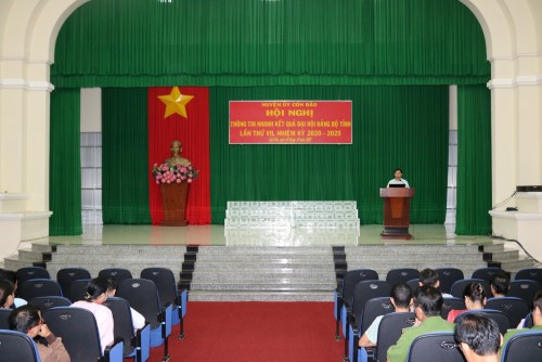 HUYỆN CÔN ĐẢO TỔ CHỨC BÁO CÁO NHANH KẾT QUẢ ĐẠI HỘI ĐẠI BIỂU ĐẢNG BỘ TỈNH BÀ RỊA – VŨNG TÀU  LẦN THỨ VII