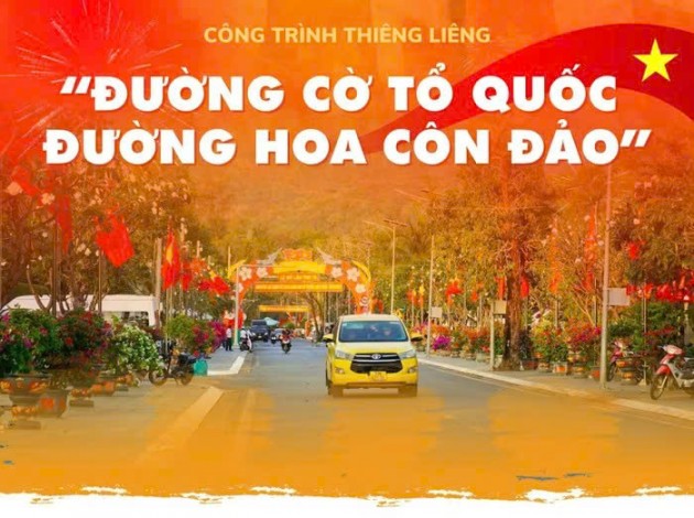 Sáng nay, khánh thành công trình 'Đường cờ Tổ quốc - Đường hoa Côn Đảo'