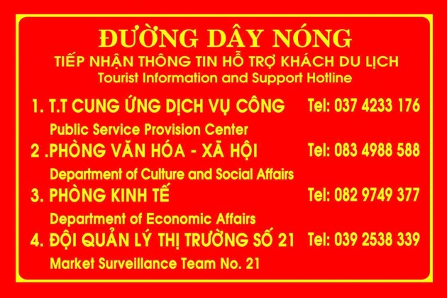 THÔNG BÁO CÔNG BỐ ĐƯỜNG DÂY NÓNG HỖ TRỢ KHÁCH DU LỊCH TẠI CÔN ĐẢO