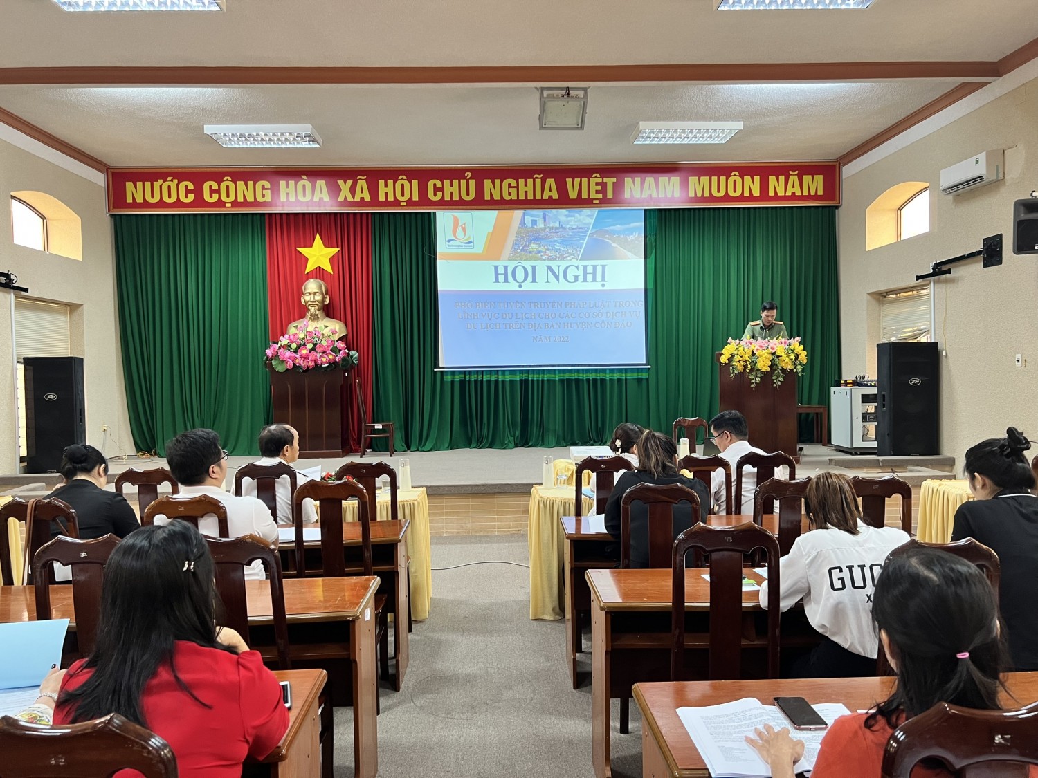 Hội nghị tuyên truyền, phổ biến văn bản quy phạm pháp luật trong lĩnh vực du lịch năm 2022 tại huyện Côn Đảo