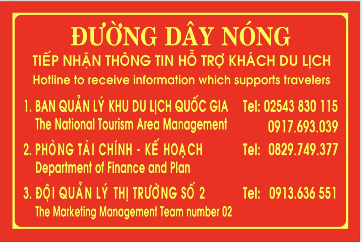 CÔNG BỐ SỐ ĐIỆN THOẠI ĐƯỜNG DÂY NÓNG PHẢN ÁNH NHỮNG VẤN ĐỀ LIÊN QUAN ĐẾN DỊCH VỤ DU LỊCH