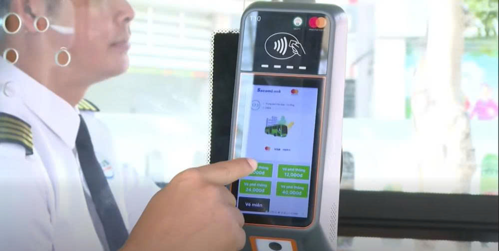 Cách thanh toán khi sử dụng thẻ ngân hàng trên tuyến buýt 173 (Chợ Côn Đảo - Sân bay Côn Đảo)